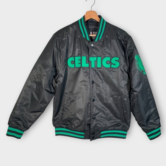 Celtics Black and Green Bomber Jacket - Picture 1 of 12